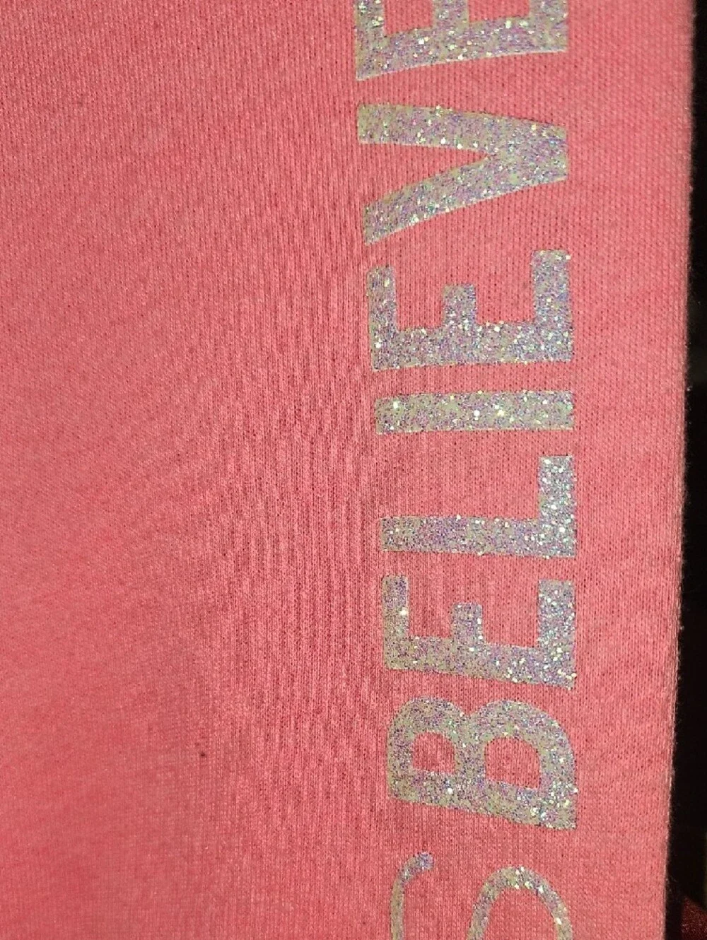 Justice Pink Sweatpants with Glitter 